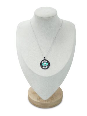 Silver Evil Eye Pendant Necklace