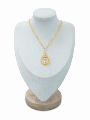 Crystal Loop Medallion Necklace
