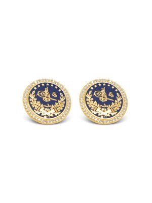 Regal Emblem Stud Ear Rings