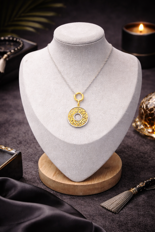 Dual Tone Radiance Pendant Necklace