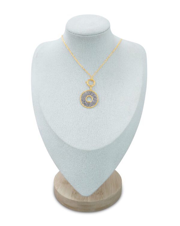 Dual Tone Radiance Pendant Necklace