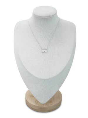 Silver Whisper Butterfly Necklace