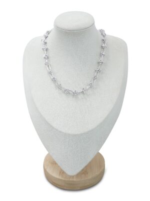 Twist Link Silver Necklace