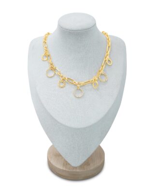 Circle Charm Link Necklace