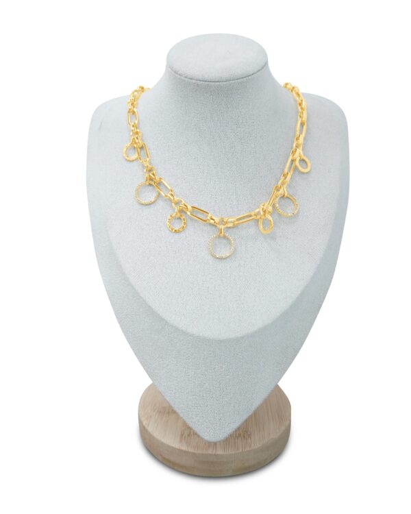 Circle Charm Link Necklace