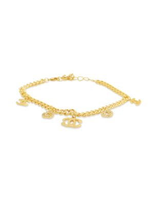 Golden Emblem Charm Bracelet