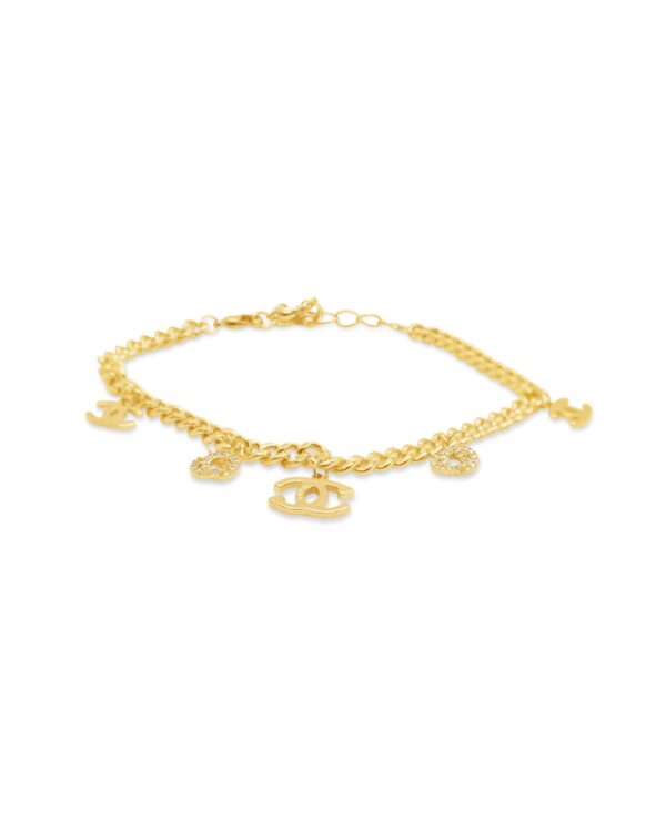 Golden Emblem Charm Bracelet