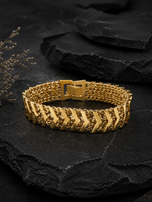 Chevron Mesh Link Bracelet