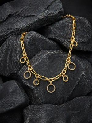 Circle Charm Link Necklace
