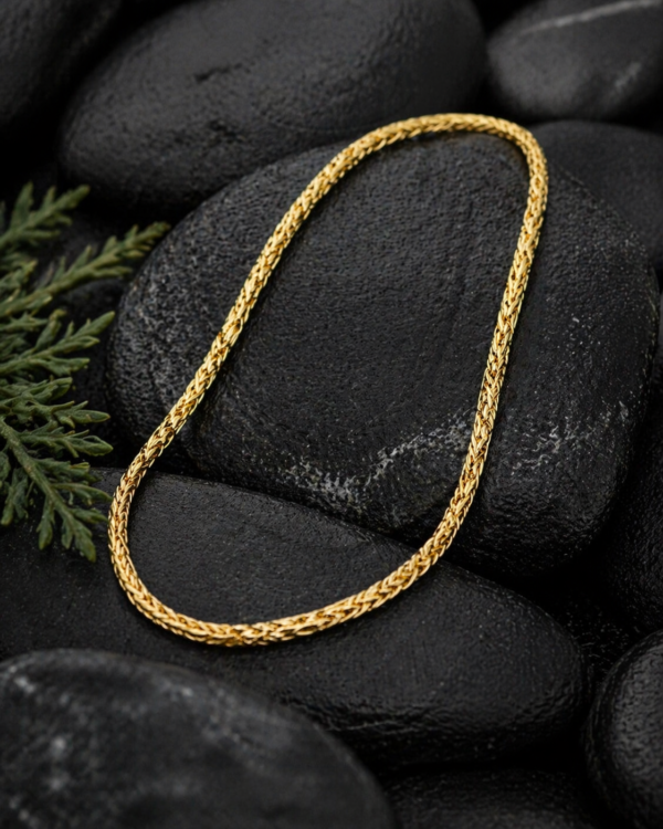Classic Braided Gold Chain Necklace
