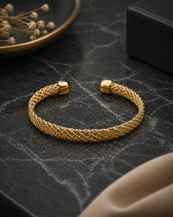 Gilded Twist Mesh Bracelet