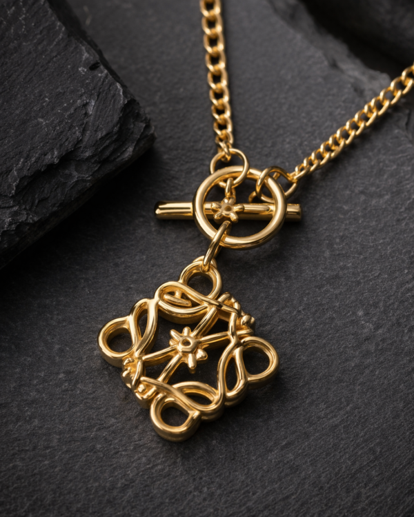 Sculpted Knot Pendant Necklace