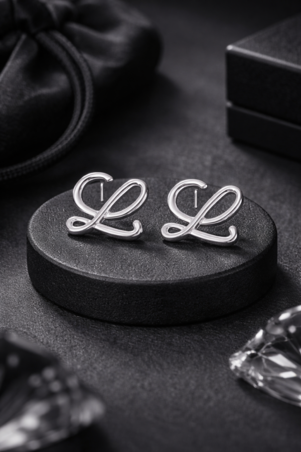 ChatGPT Image Apr 3, 2026 at 07_34_26 PM Silver Script Initial Earrings