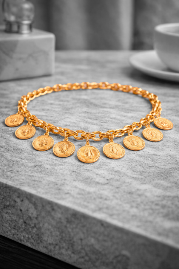 Vintage Coin Charm Necklace