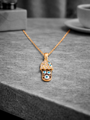 Mini Sandal Evil Eye Necklace