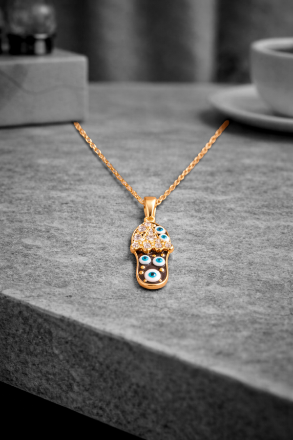 Mini Sandal Evil Eye Necklace
