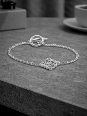 Silver Interlock Chain Bracelet