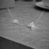 Silver Butterfly Outline Necklace