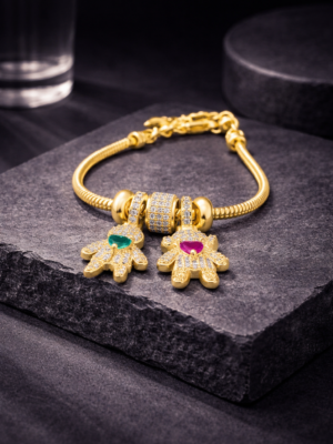 Twin Hearts Charm Bracelet