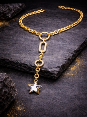 Star Charm Drop Necklace