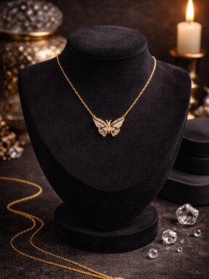 Gold Butterfly Pendant Necklace