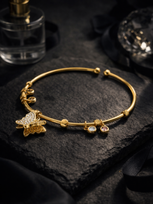 Butterfly Charm Bangle Bracelet