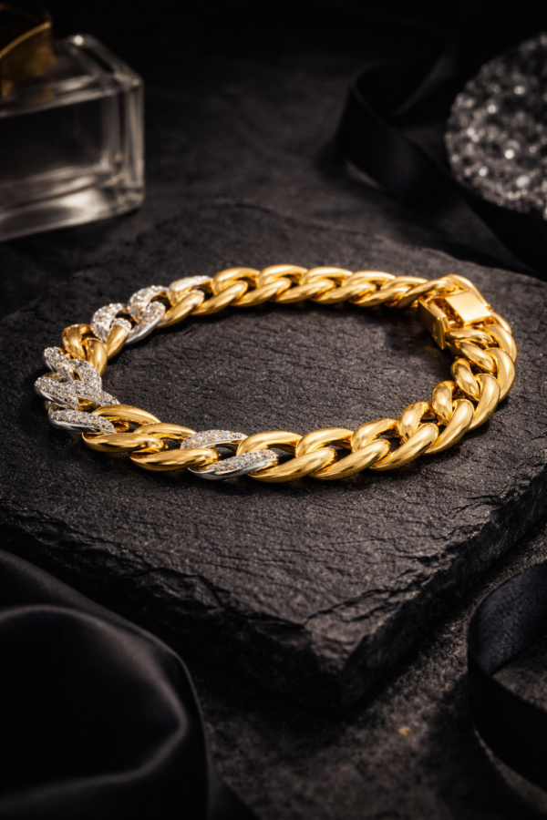 Two-Tone Ice Link Bracelet