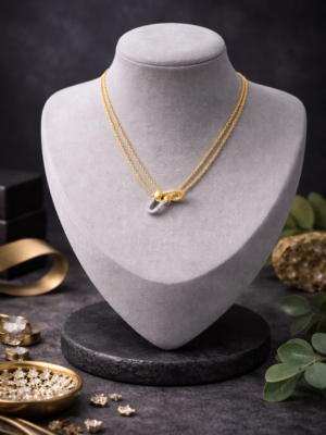 Gold Dual-Layered Pendant Necklace