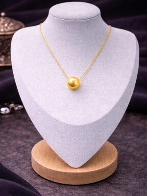 Golden Orb Pendant Necklace