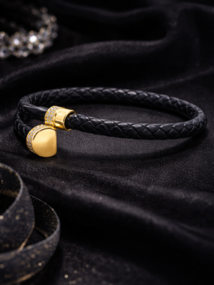 Midnight Twist Leather Bracelet
