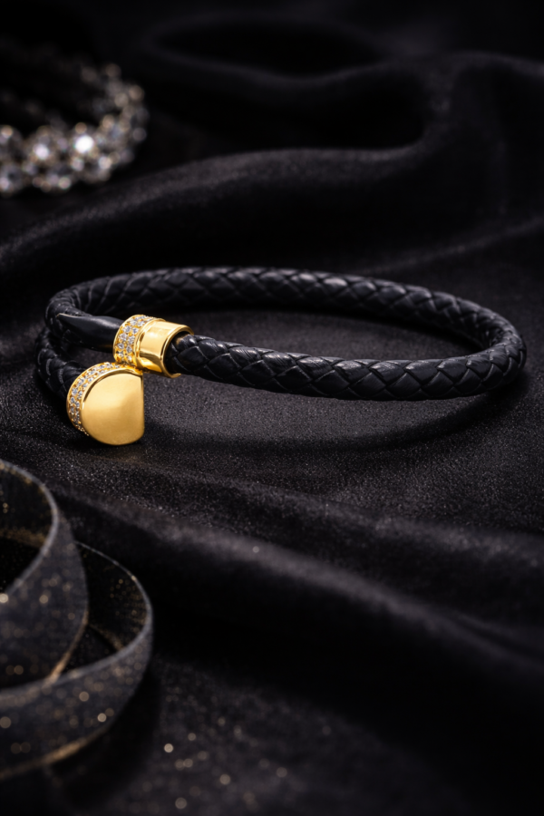 Midnight Twist Leather Bracelet
