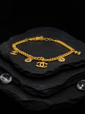 Golden Emblem Charm Bracelet