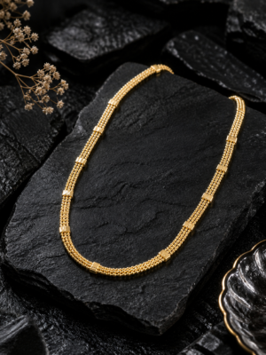 Golden Mesh Link Necklace