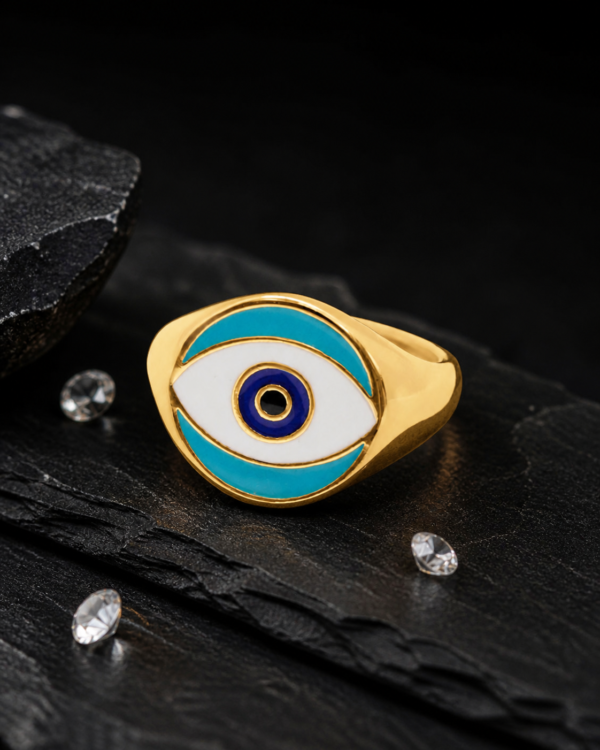 Green Eyecon Ring
