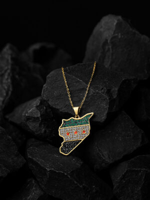Syria Map Pendant Necklace