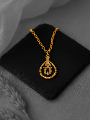 Crystal Loop Medallion Necklace