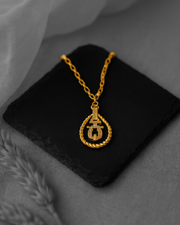 Crystal Loop Medallion Necklace